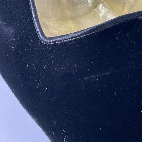 Bruno Magli Black Velvet Heeled Loafer Size 8.5 - Picture 5 of 14